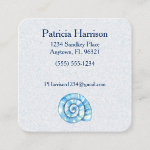 Seashell Ocean Themed Personalised Business Card