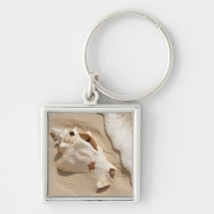 Seashell On Beach Grand Turk Caribbean Island Key Ring