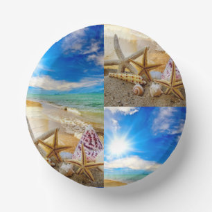 Seashell paper plate