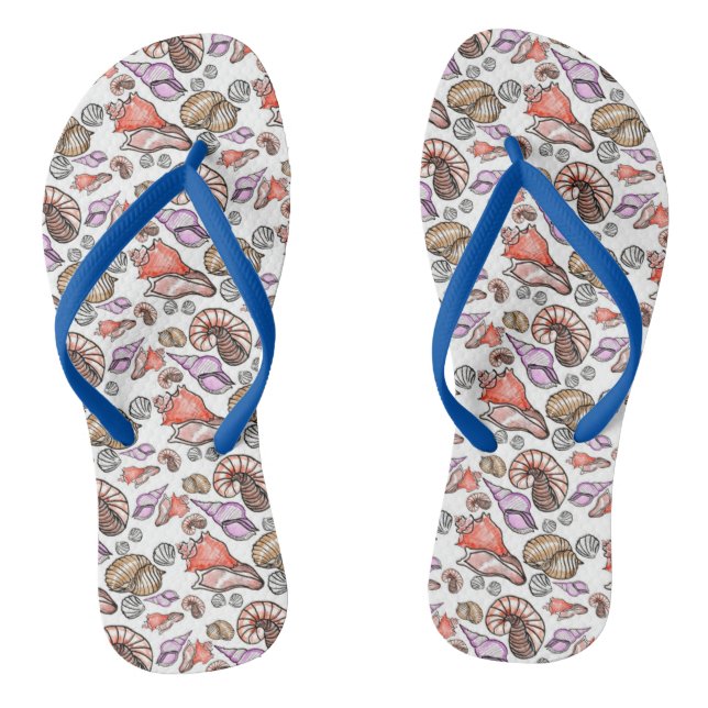 Seashell Pattern  Jandals (Footbed)