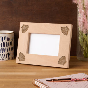 Seashell Pattern Wood Etched Frames