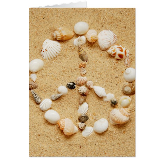 Seashell Peace Sign Card (Front)