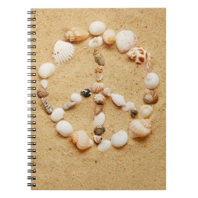 Seashell Peace Sign Notebook (Front)