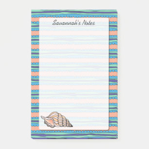 Seashell Personalised 4 x 6 Post-it Notes