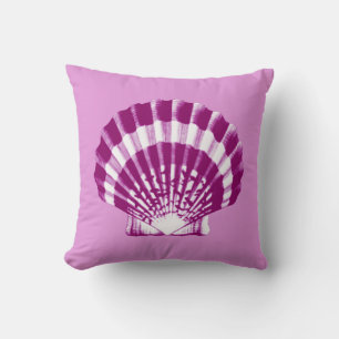 Seashell - purple and violet cushion
