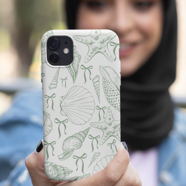 Seashell Ribbons Pattern Case-Mate iPhone Case (Creator Uploaded)