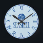Seashell Round Clock<br><div class="desc">🖤</div>