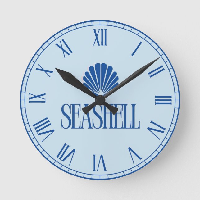 Seashell Round Clock (Front)