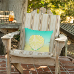 Seashell Sand and Sea Colour Ombre Cushion