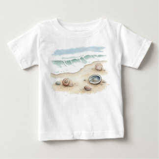 Seashell & Sand Watercolor Beach Tote Boby T-Shirt