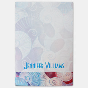 Seashell Scene Pattern   Add Your Name Post-it Notes