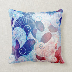 Seashell Scene Pattern Cushion