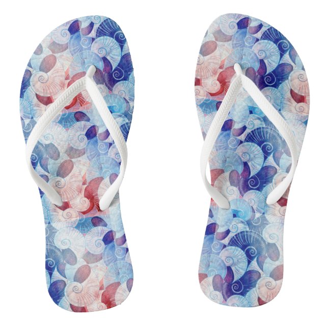 Seashell Scene Pattern Jandals (Footbed)