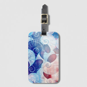 Seashell Scene Pattern Luggage Tag