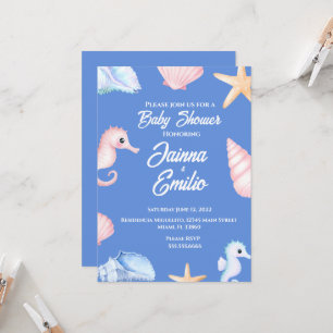 Seashell Sea Baby Shower Invitation