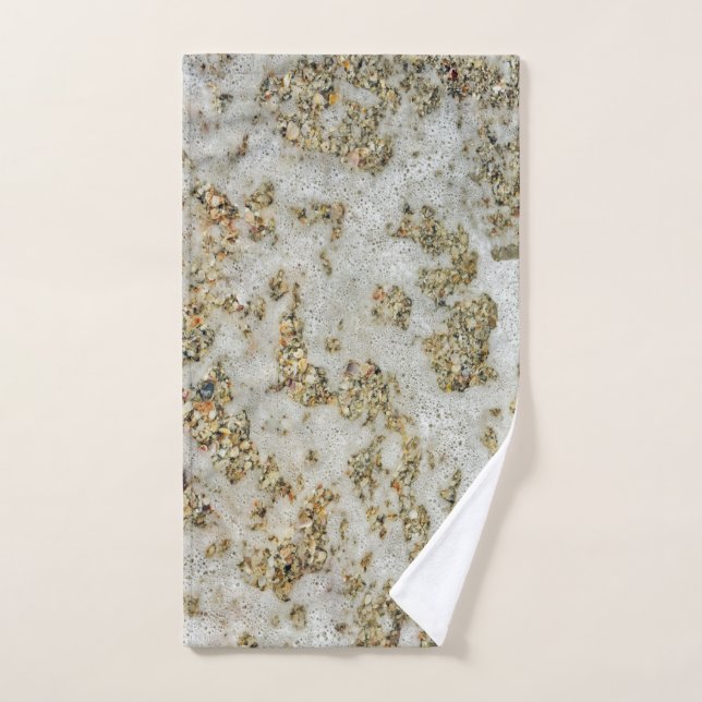 Seashell Sea Foam Hand Towel (Hand Towel)
