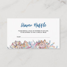 Seashell Sea You Soon Baby Shower Diaper Raffle