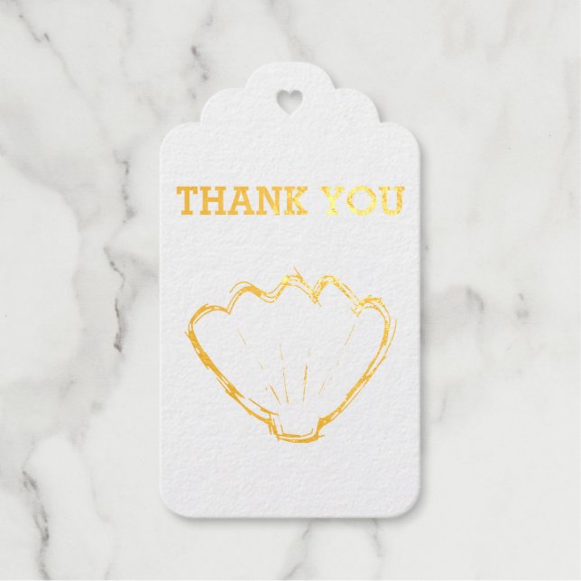 Seashell Sketch Gift Tags (Front)