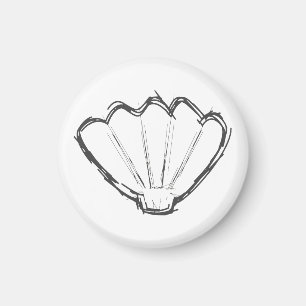 Seashell Sketch Magnet