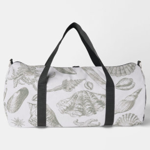 Seashell Soft Antique Art Beach Shells Duffle Bag