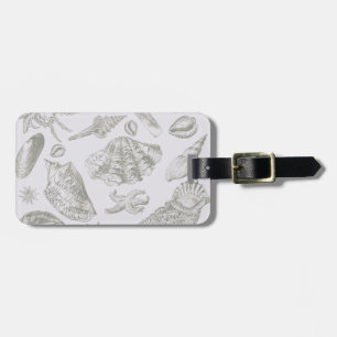 Seashell Soft Antique Art Beach Shells Luggage Tag