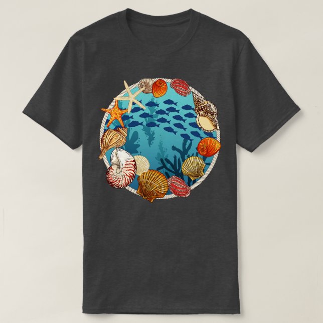 Seashell Stamp T-Shirt (Design Front)