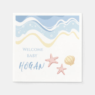 Seashell Starfish Beach Party Napkin