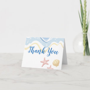 Seashell Starfish Beach Thank You Card