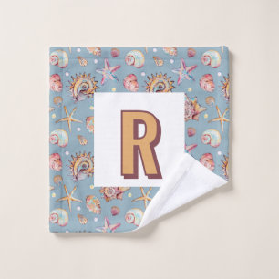 Seashell & Starfish Pattern beach sand custom Bath Towel Set