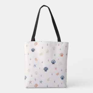 Seashell Starfish Seamless Pattern Tote Bag