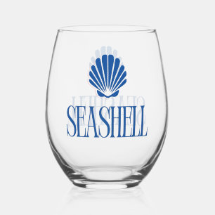 Seashell Stemless Wine Glass