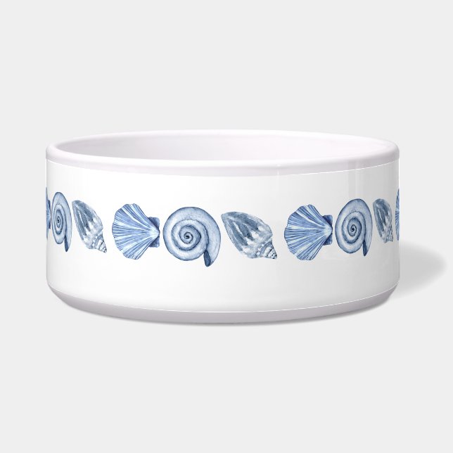 Seashell summer Blue Preppy pet dog cat (Front)