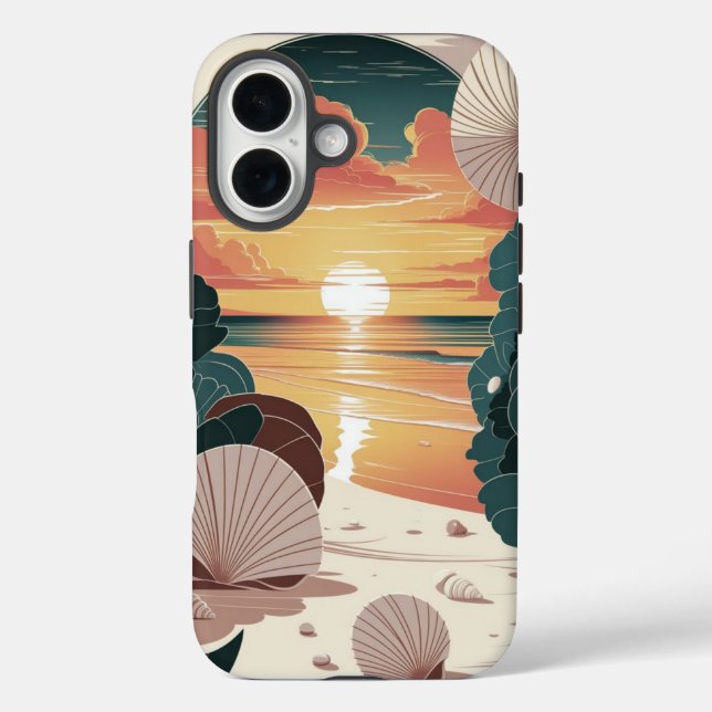 Seashell Sunset Beach Case-Mate iPhone Case (Back)