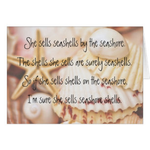 Seashell Tongue Twister Card