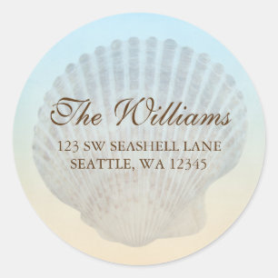 Seashell Tropical Beach Address Label