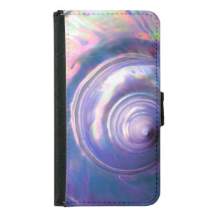 Seashell tropical opalescent mother of pearl samsung galaxy s5 wallet case
