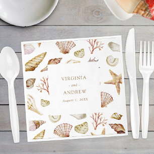Seashell Wedding Napkin