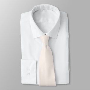 Seashell White FFF5EE Solid Colour Design Tie