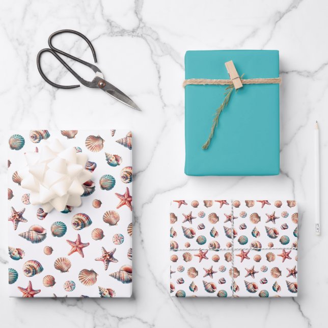 Seashell Wrapping Paper (Front)