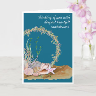 Seashell Wreath Condolences / Sympathy Card
