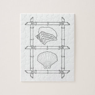 Seashells Adult Colouring Puzzle
