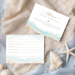 Seashells Advice and Wishes Bridal Shower Card