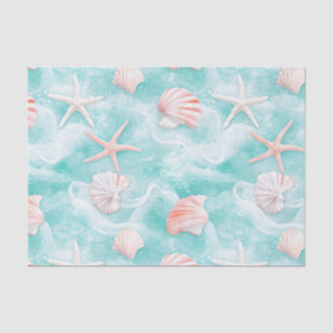 Seashells and Ocean Waves Pattern (1) Tissue Paper