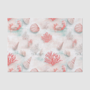 Seashells and Ocean Waves Pattern (7) Tissue Paper