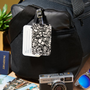 seashells and pebbles luggage tag