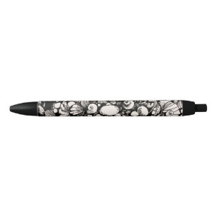 seashells and pebbles pen