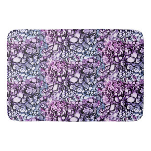 seashells and pebbles short table runner bath mat