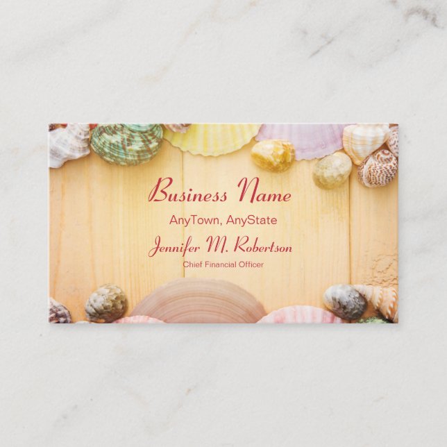 Seashells and Planks Business Card (Front)