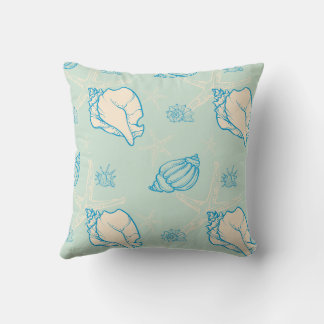 seashells and starfish cushion