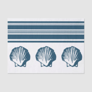 Seashells and stripes tissue paper